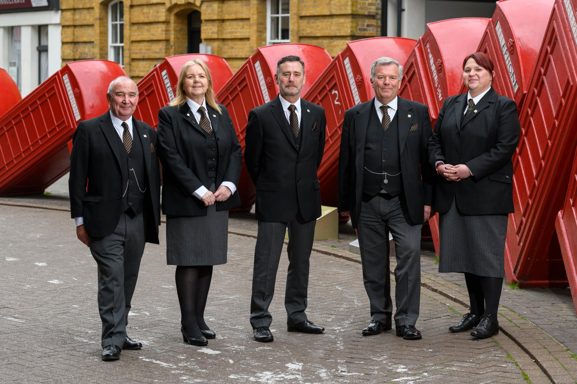 Frederick W Paine funeral directors and funeral arrangers stand outside old london road